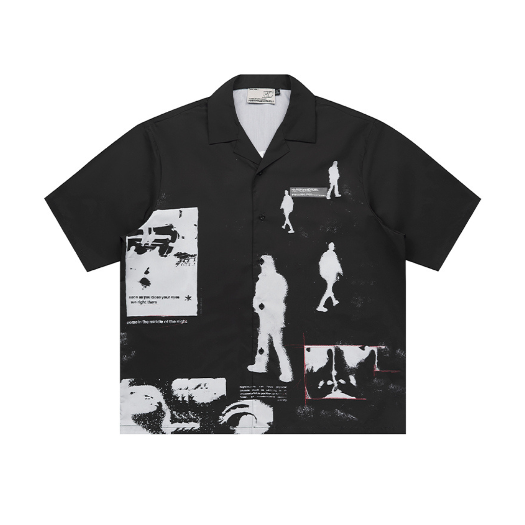 Shadows Printed Cuban Shirt
