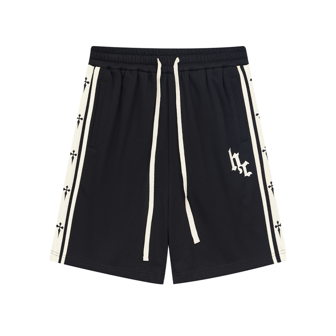 Crosses Striped Logo Shorts