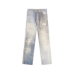 Washed Irregular Loose Blue Denim
