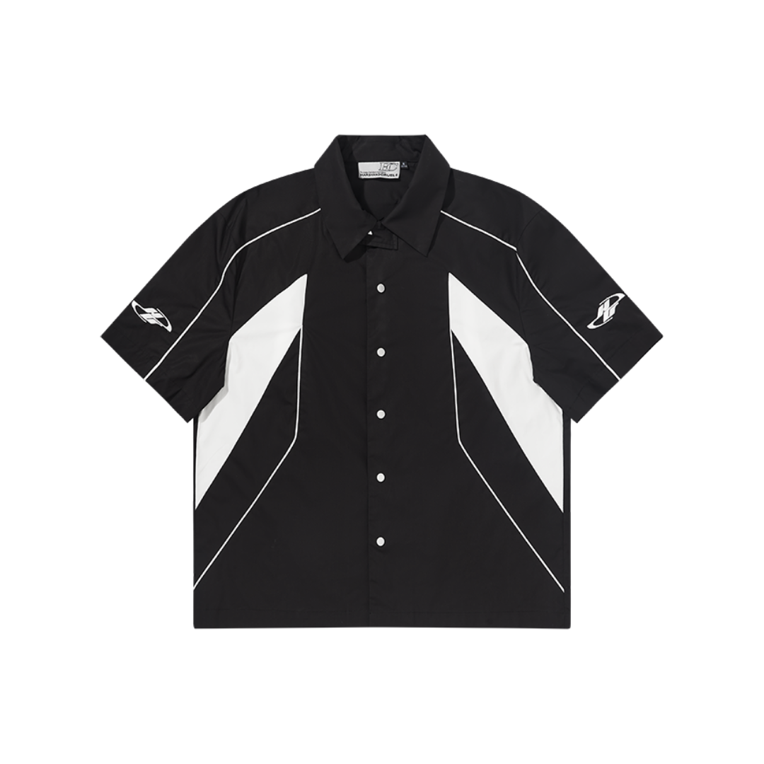 Irregular Stitched Contrast Shirt
