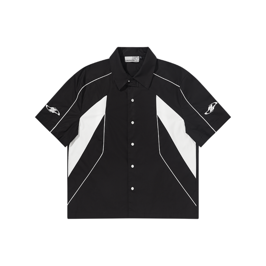 Irregular Stitched Contrast Shirt