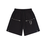 Metal Buckle Zipper Shorts