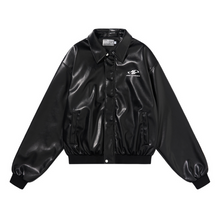 Load image into Gallery viewer, Motorcycle Loose Leather Jacket
