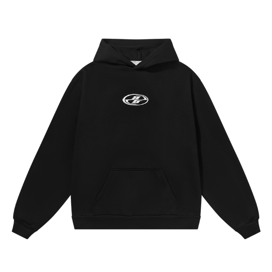 Metal Printed logo Loose Hoodie