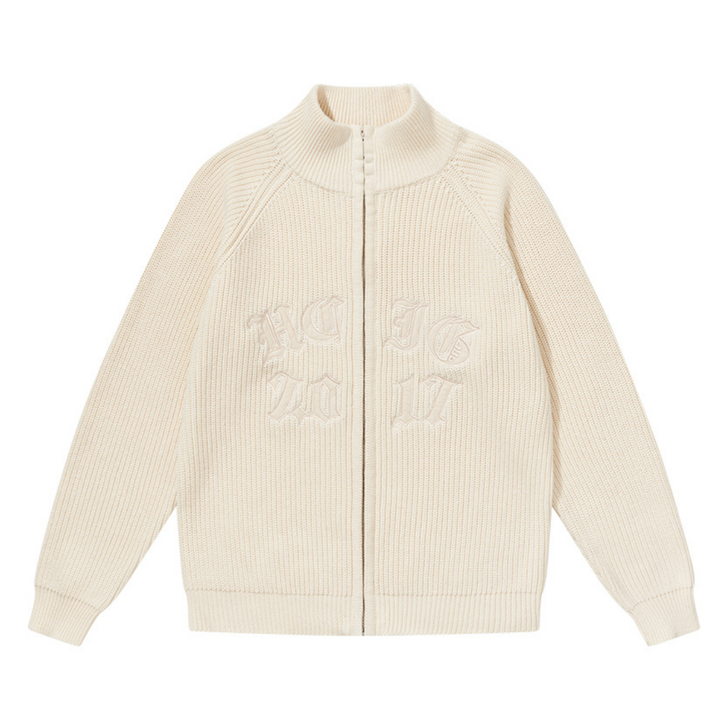 Embroidered Logo Knitted Cardigan