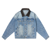 Load image into Gallery viewer, Embossed Logo Denim Jacket
