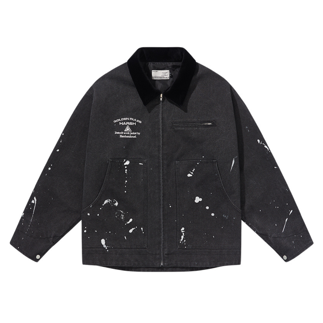 Splash Ink Embroidered Loose Jacket – Harsh and Cruel