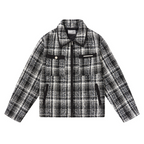 Plaid Pockets Zipper Jacket