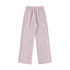 Embroidered Logo Plaid Checkered Trousers