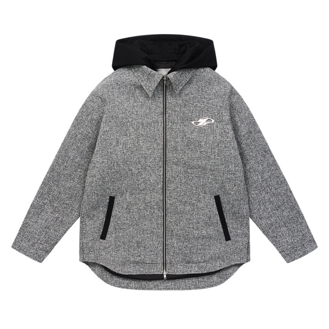 Metal Logo Padded Hooded Jacket