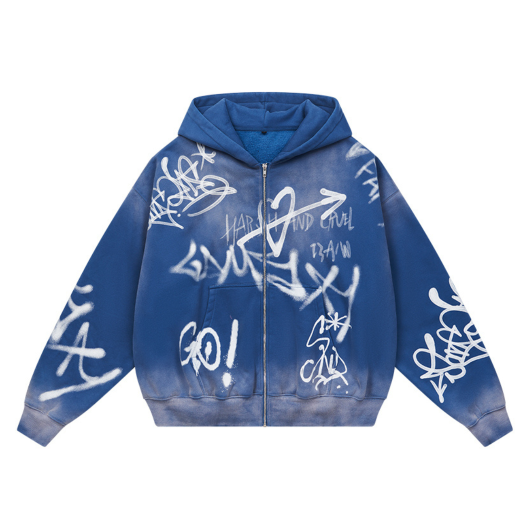 Spray Paint Washed Hoodie