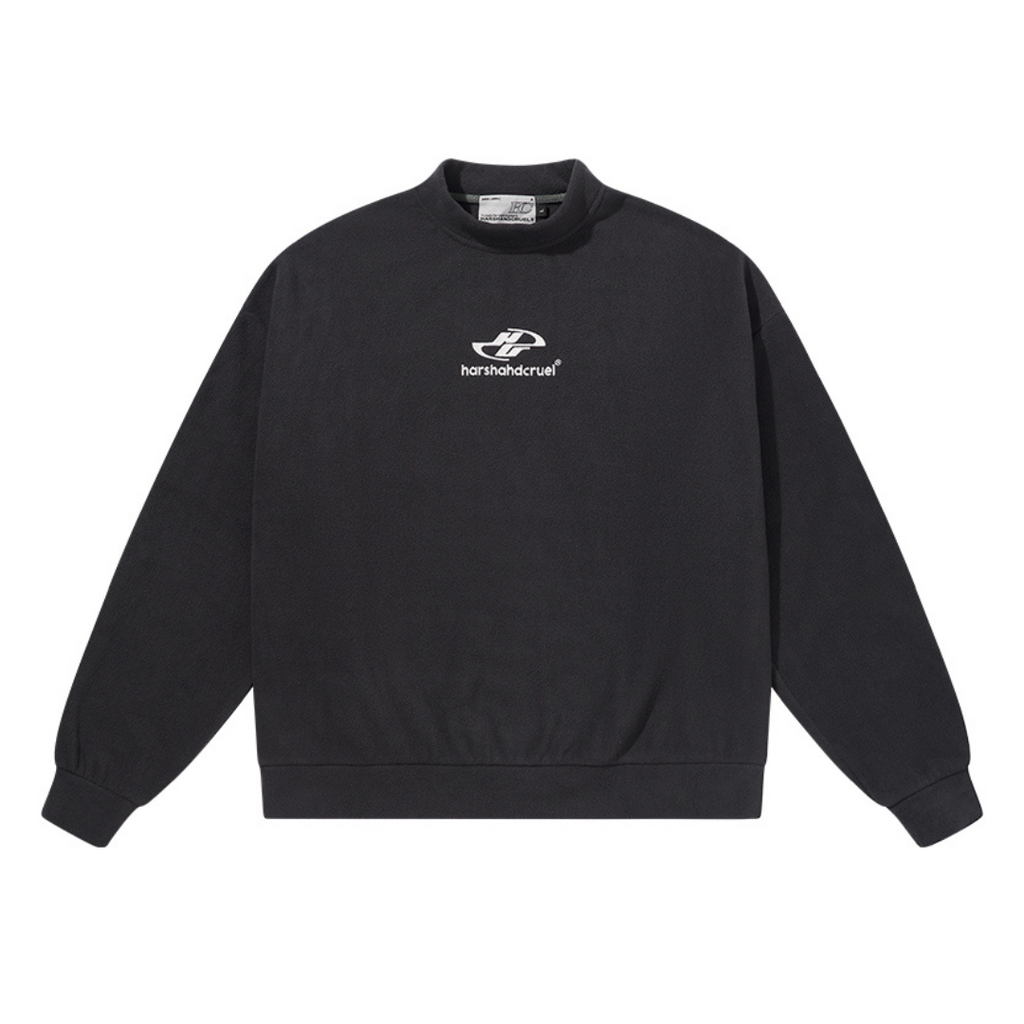 Embroidered Logo Round Neck Sweater