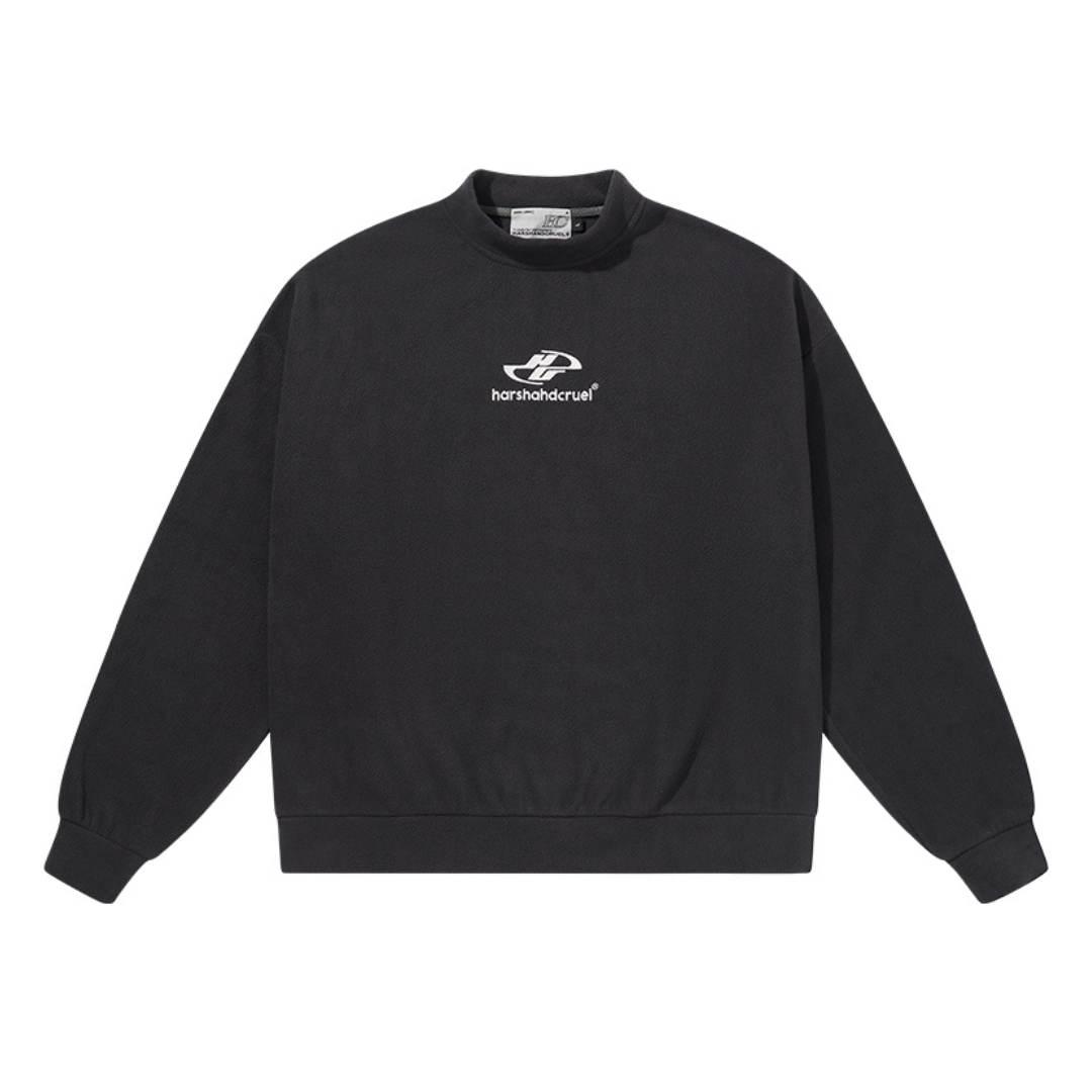 Embroidered Logo Round Neck Sweater