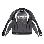 Retro Stitched Racing Leather Jacket