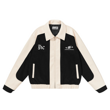 Load image into Gallery viewer, Embroidered Corduroy PU Leather Jacket
