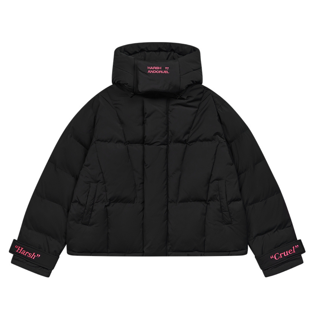 Embroidered Logo Loose Sleeves Down Jacket