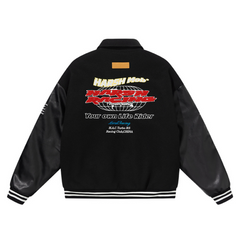 Harsh and Cruel Retro Motorcycle Racing Logo Jacket Green