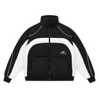Color Stitching Stand Up Collar Down Jacket