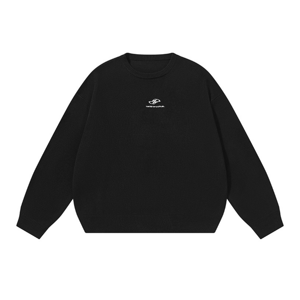 Embroidered Logo Pullover Sweater