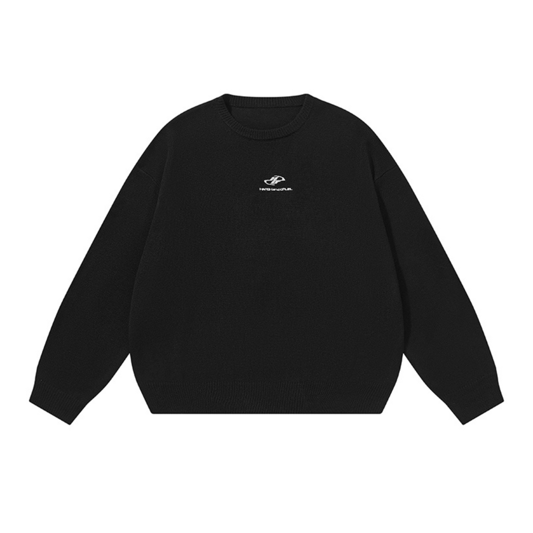 Embroidered Logo Pullover Sweater