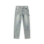 Double Knee Straight Jeans