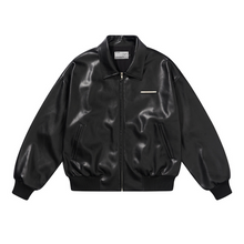 Load image into Gallery viewer, Embossed PU Leather Embroidered Jacket
