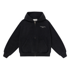 Washed Logo Zip-Up Hoodie