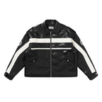 Stitching Leather Motor Jacket