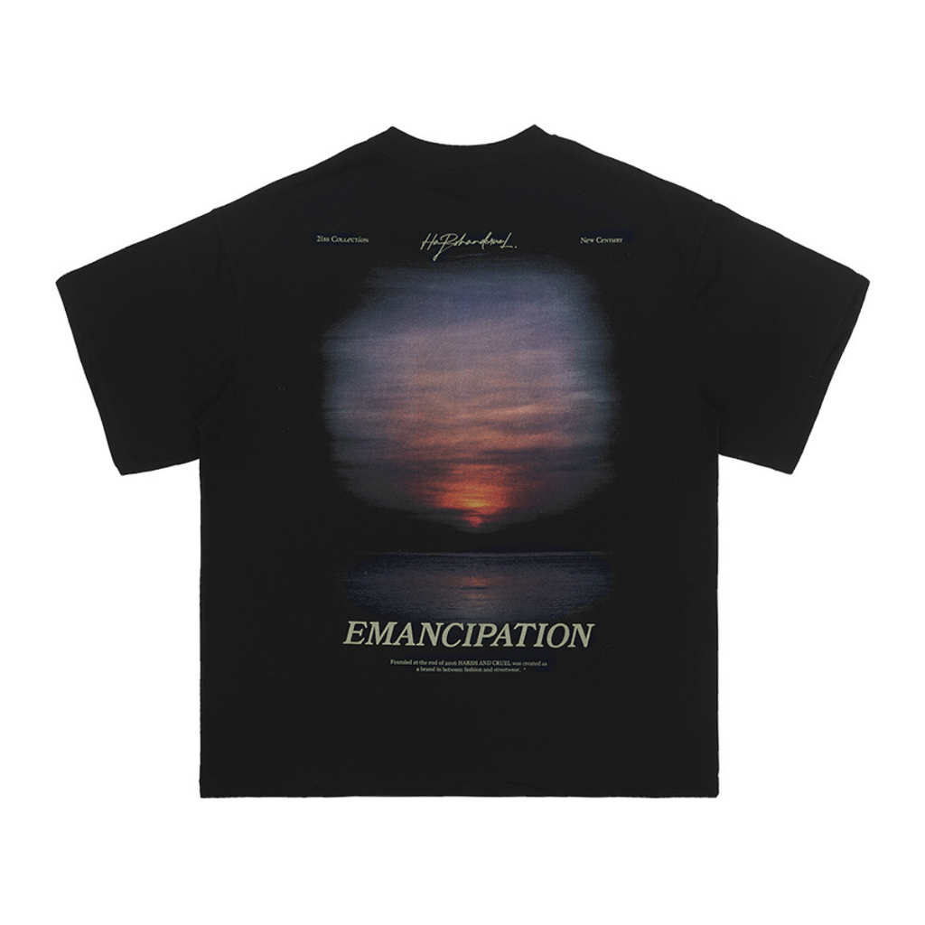 Sunset Handwriting Logo Tee