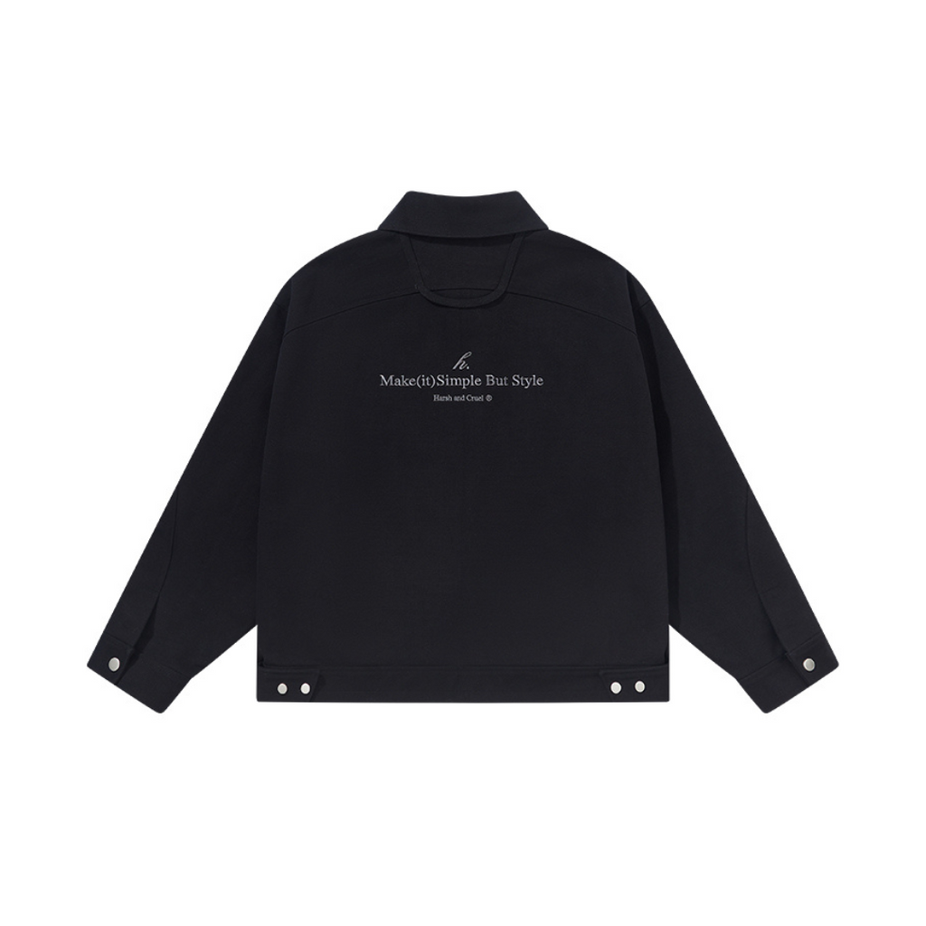 Embroidered Logo Lapel Jacket
