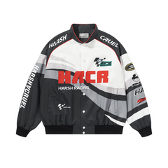 Retro Embroidered Racing Jacket – Harsh and Cruel