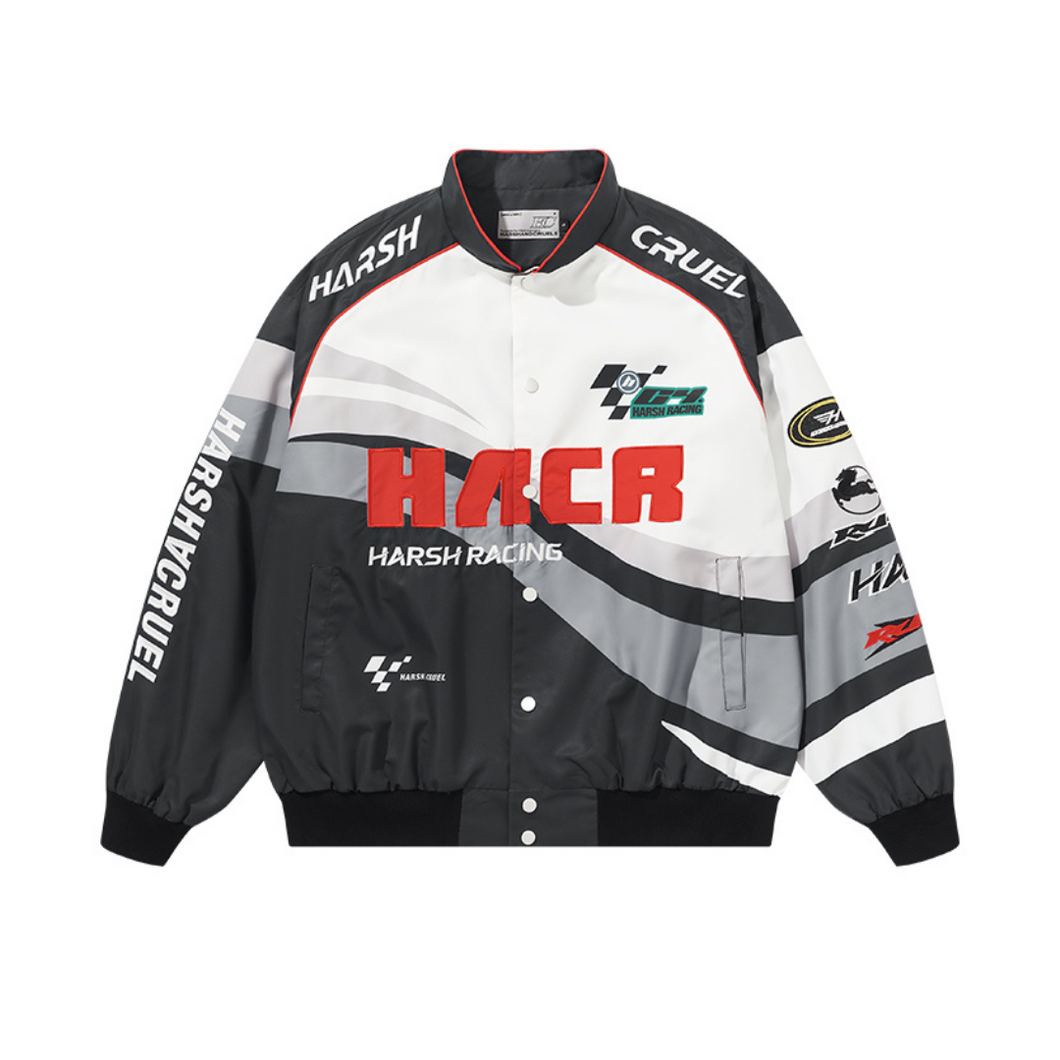 Retro Embroidered Racing Jacket