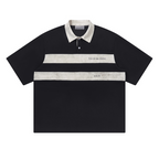 Striped Printed Logo Polo Shirt