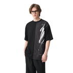 Brush Paint Half Print Tee