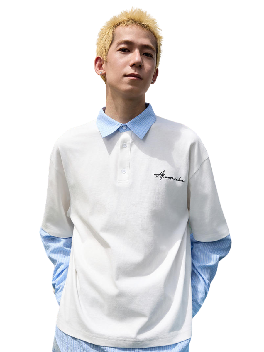 Two Piece Long Sleeves Polo Shirt
