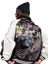 Load image into Gallery viewer, Floral Embroidery Baseball Track Jacket
