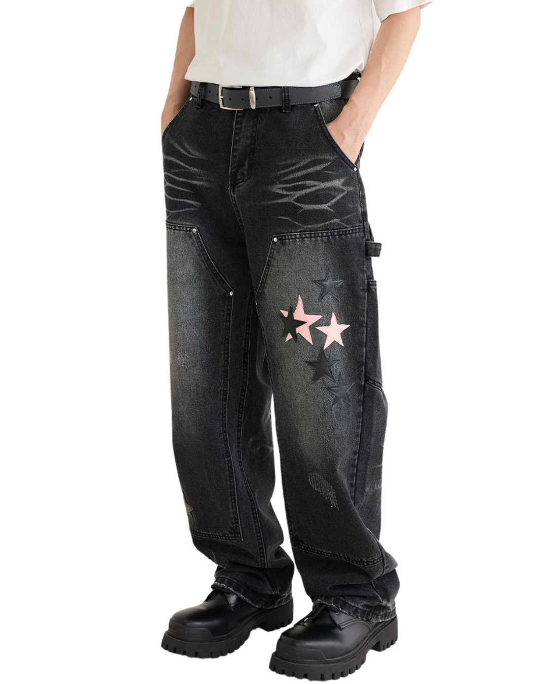 Vintage Star Patches Jeans – Harsh and Cruel