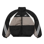 Contrast Irregular Embroidered Logo Down Jacket