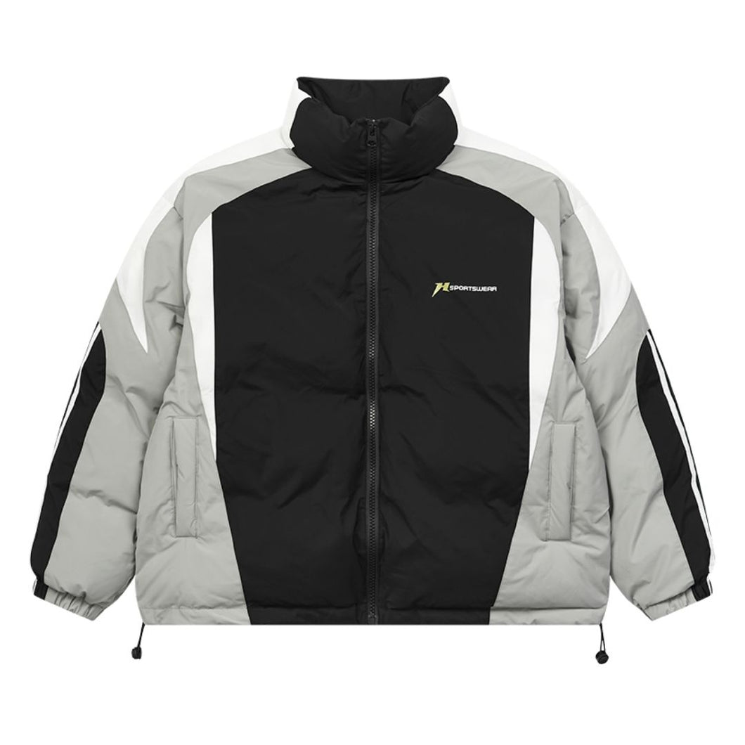 Contrast Stitching Motor Down Jacket