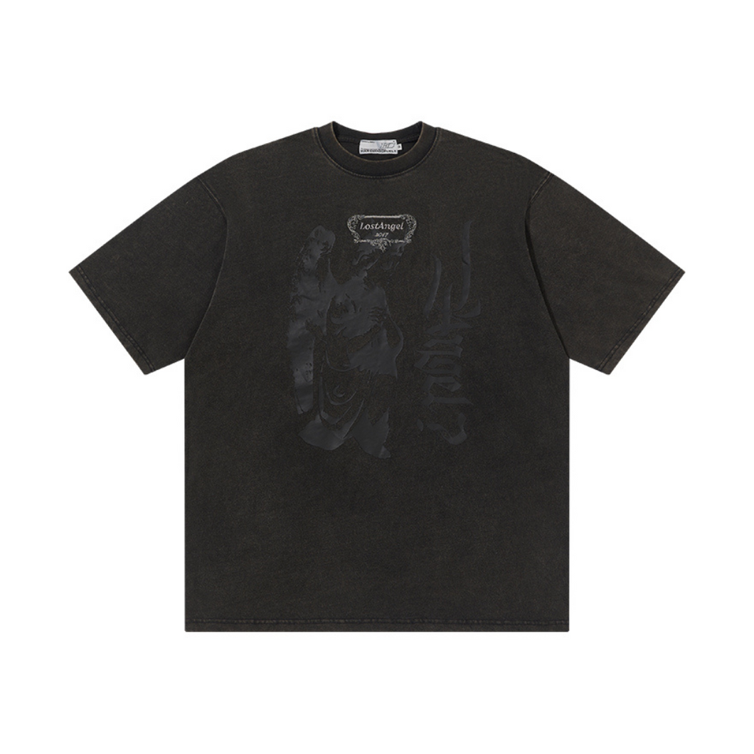 Lost Angel Embroidered Foam Print Tee