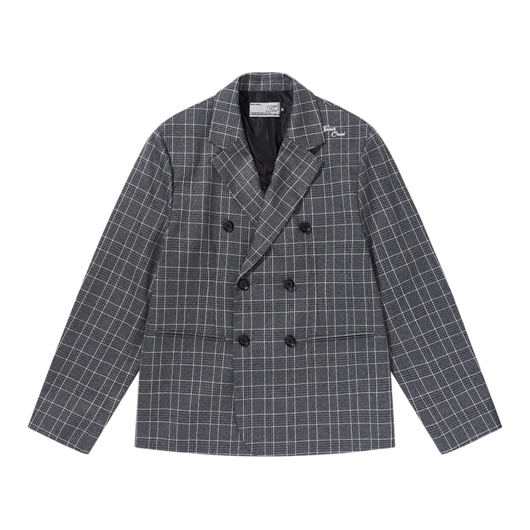 Embroidered Logo Loose Suit Jacket