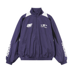 Contrast Stitching Logo Racing Jacket