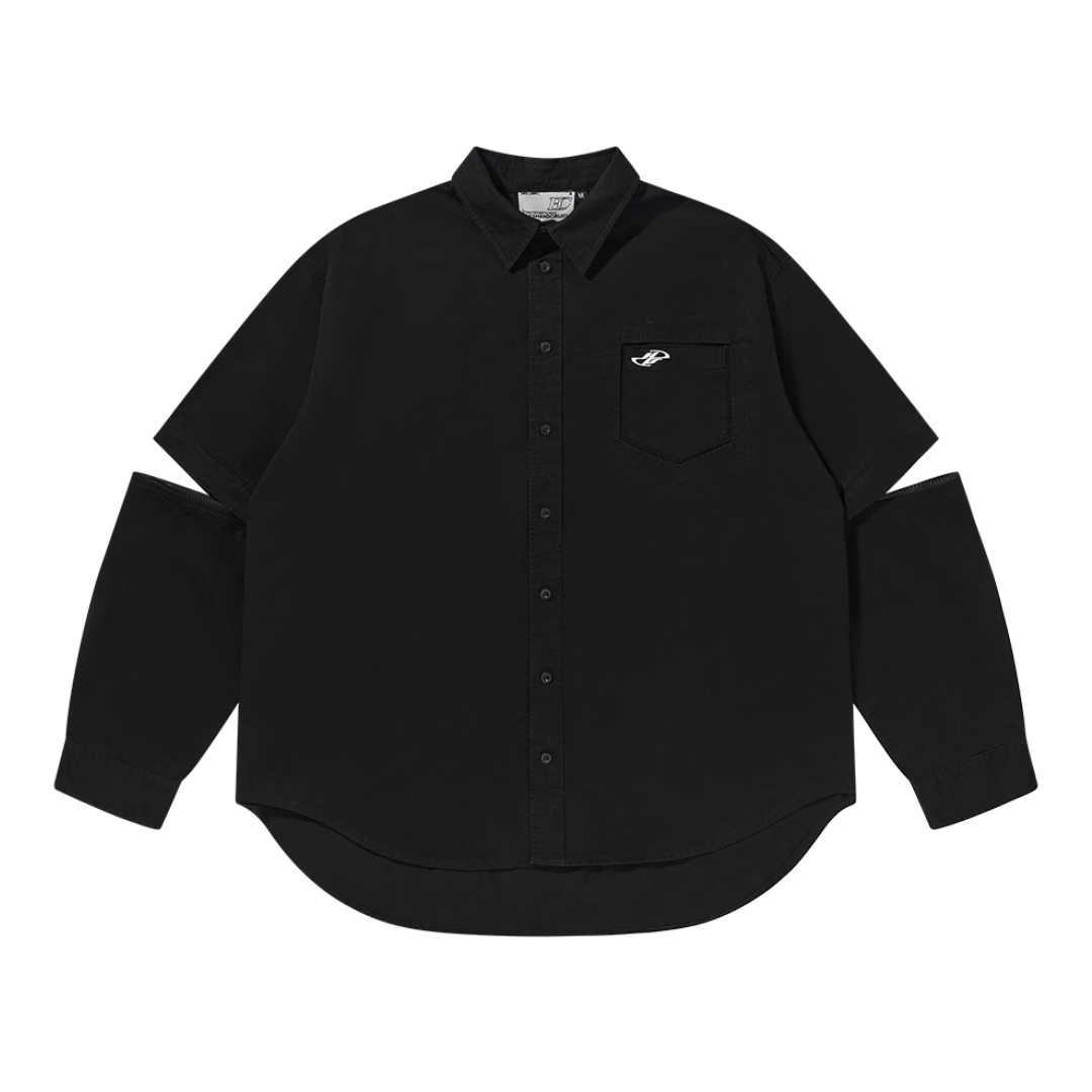 Detachable Sleeves Loose Shirt