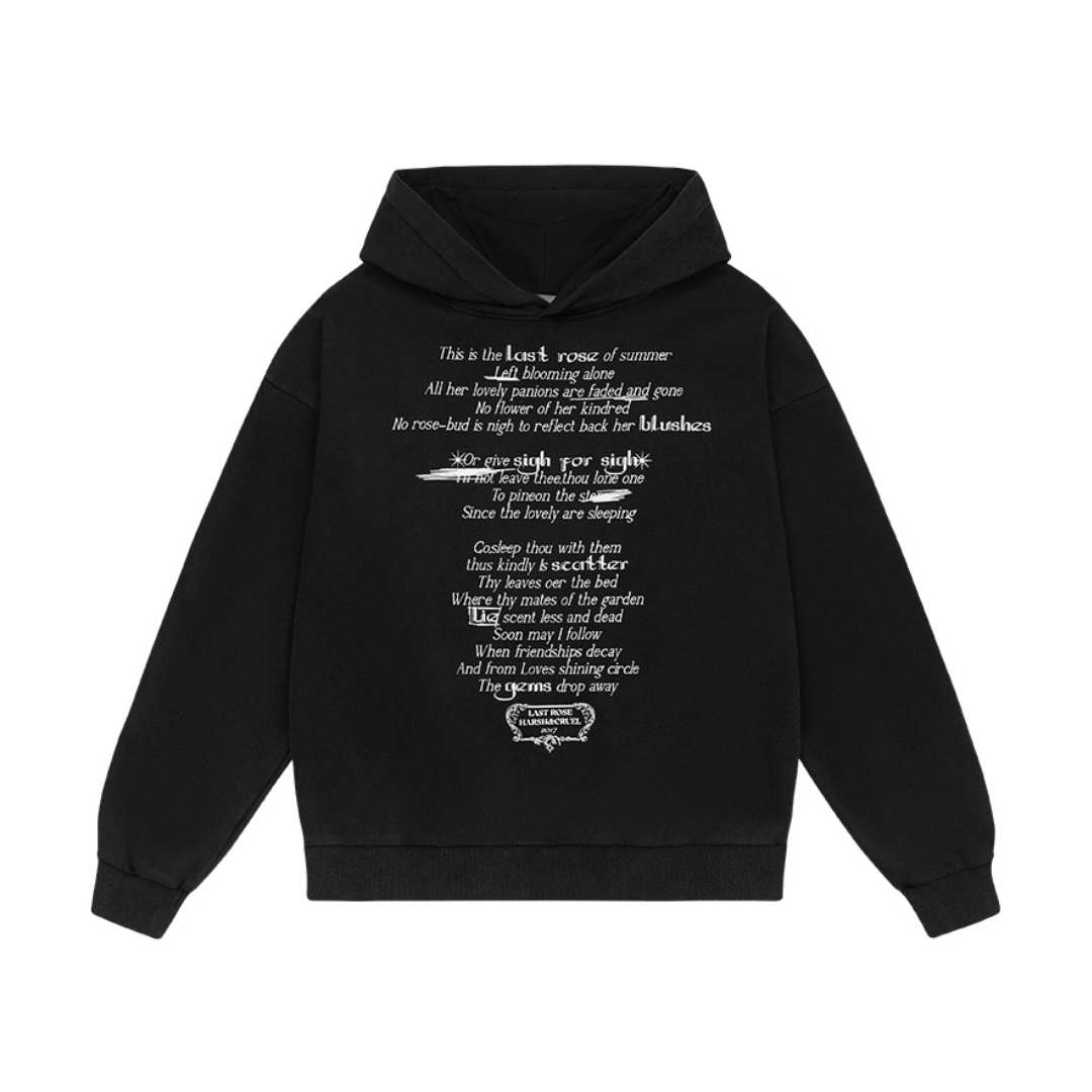 Last Rose Of Summer Printed Hoodie