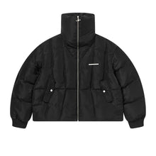 Load image into Gallery viewer, Stand up Collar Metal Logo Down Jacket
