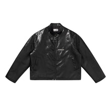 Load image into Gallery viewer, Deconstructed Stitching Embroidered Leather Jacket
