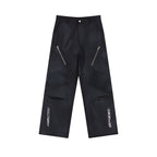 Racing Embroidered Patchwork Trousers