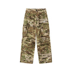 Pleated Camo Cargo Trousers