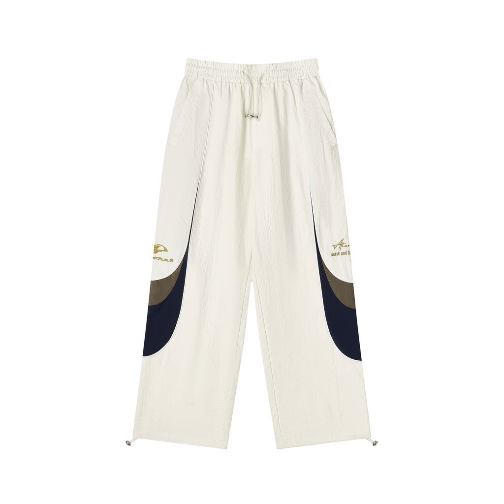 Spliced Contrast Stitching Track Pants
