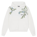 Violet Floral Embroidered Hoodie